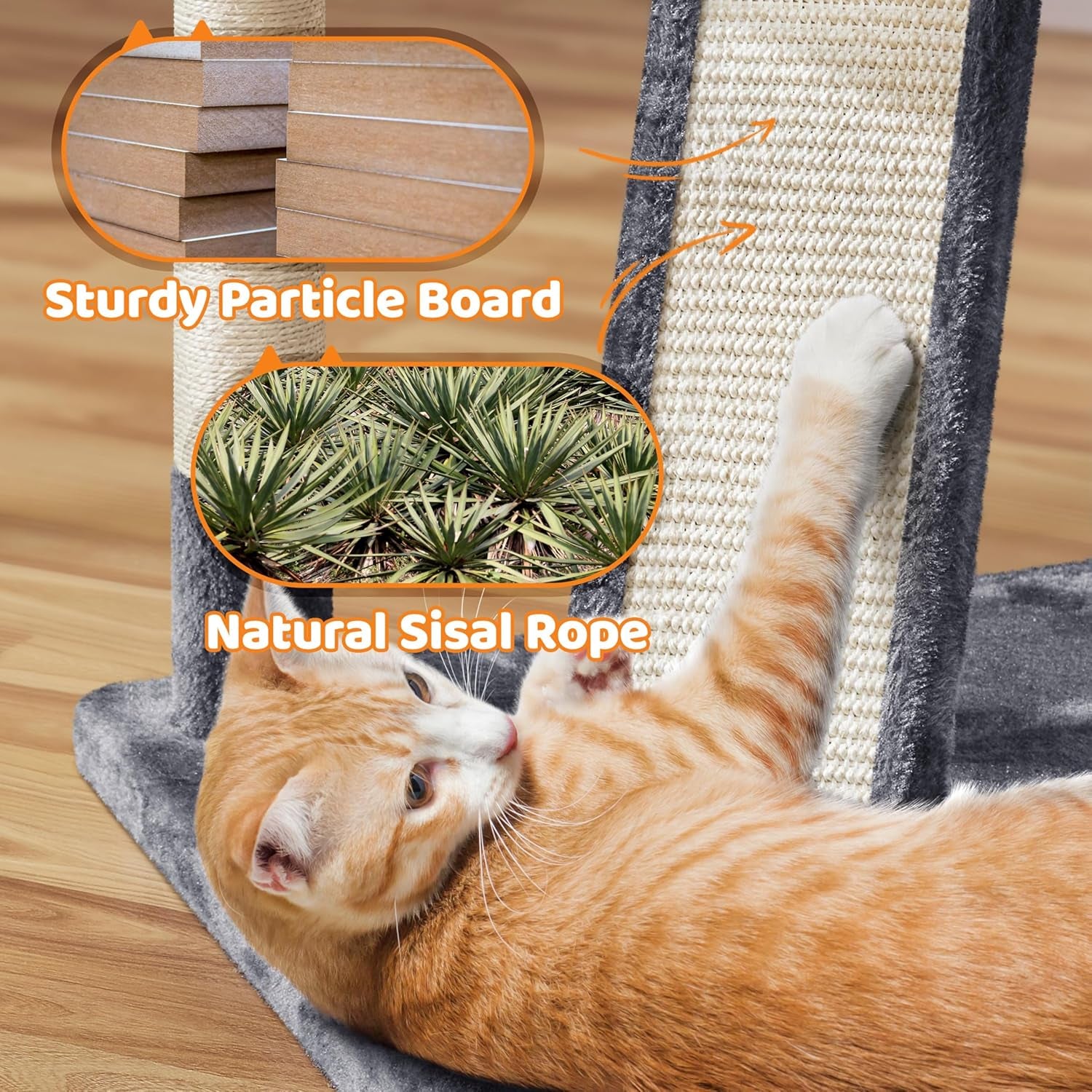 | 68.5In Cat Tree | for Large Cats | Multi-Level Cat Tower with 3 Wide Perches, Large Condo | Stable Pet Play House W/Sisal-Covered Scratching Posts & Board | Dark Gray
