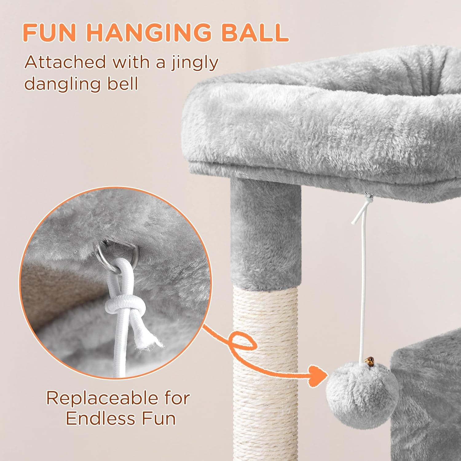 Cat Tree Cat Tower 36-Inch Kitten Stand House Condo with Double Condos, Large Plush Perch & Scratching Board Kitty Furniture Play Center for Indoor Cats Activity