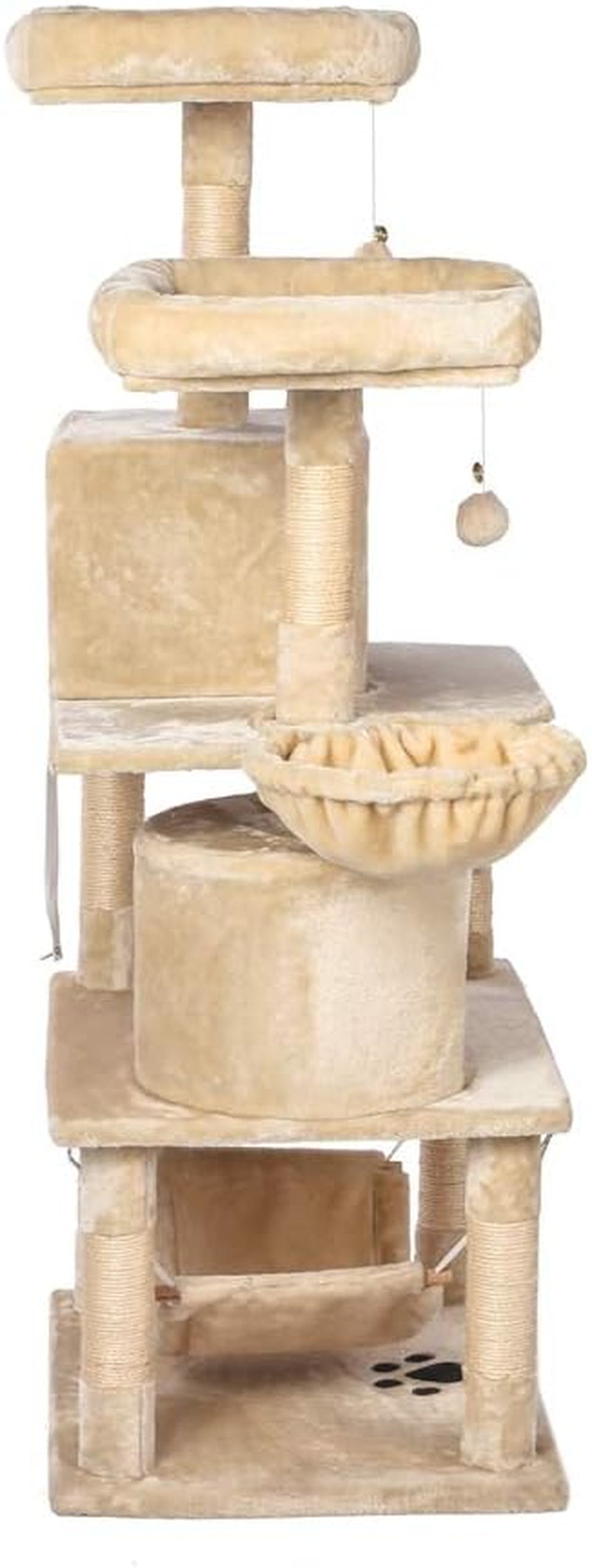 Cat Tree Tower, Cat Scratching Posts Tree Bed for Kittens, Cat Activity Tree with Plush Platform Bed (CT-E)